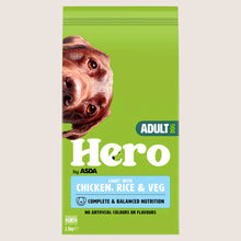 Hero by ASDA Hero Adult Dog Light with Chicken, Rice & Veg Complete Nutrition 2.5kg