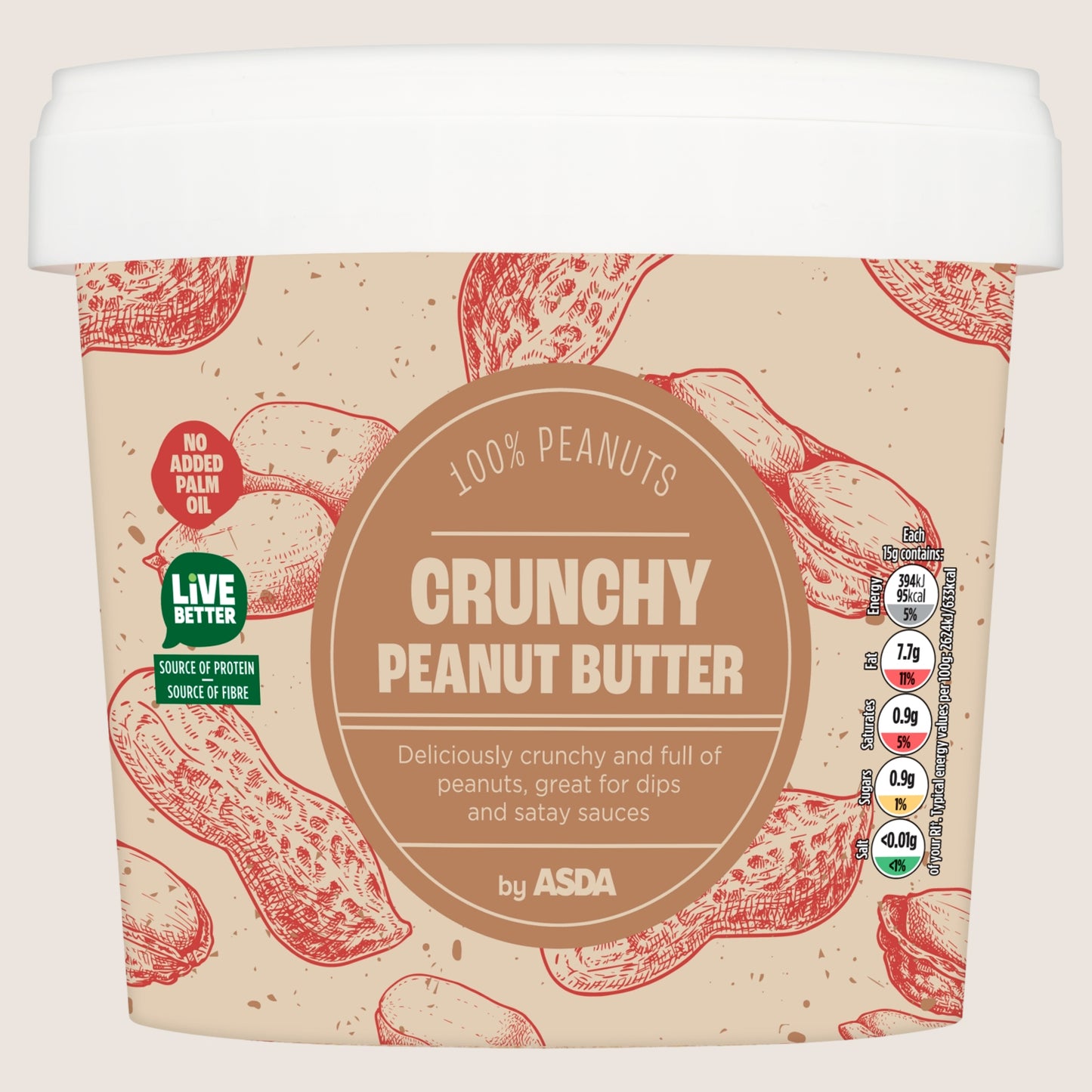 ASDA Crunchy Peanut Butter 1kg