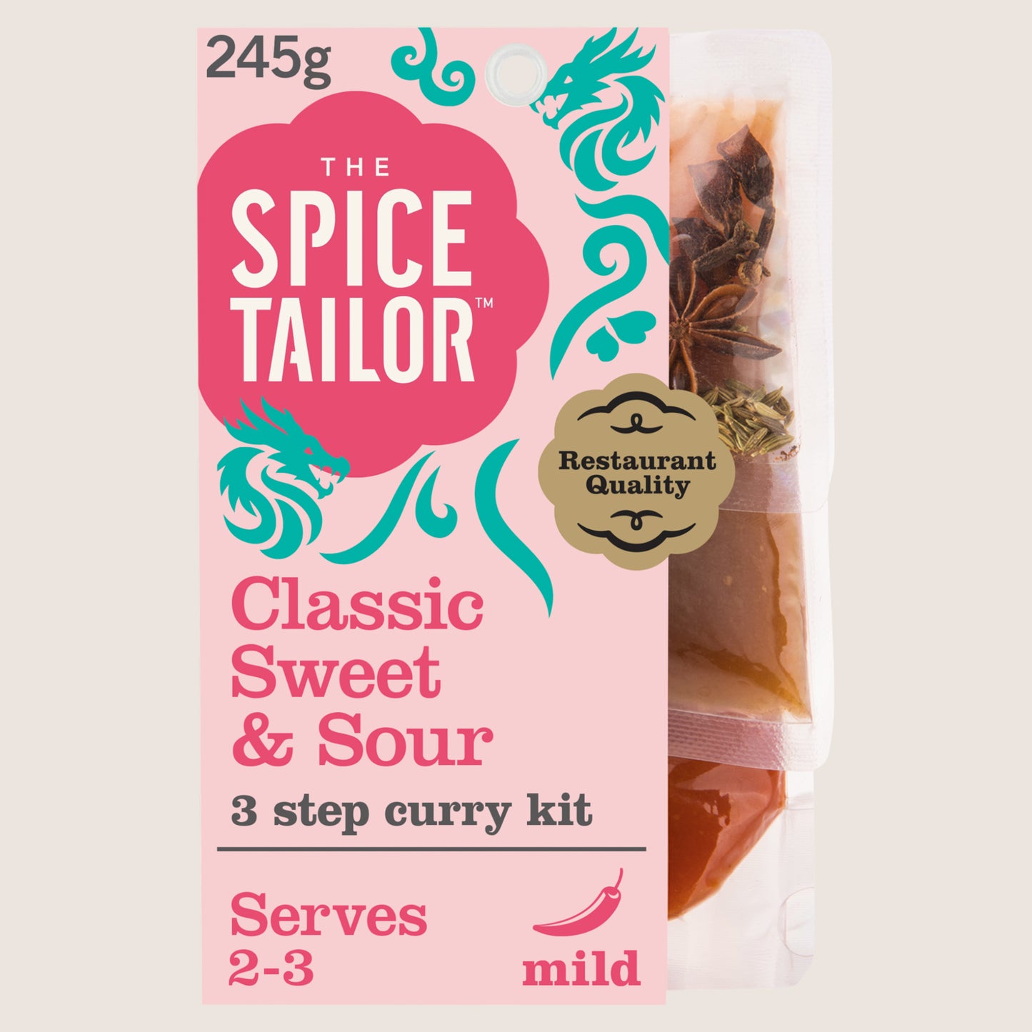 The Spice Tailor Sweet and Sour Chinese Sauce Meal Kit No Artificial Additives 245g