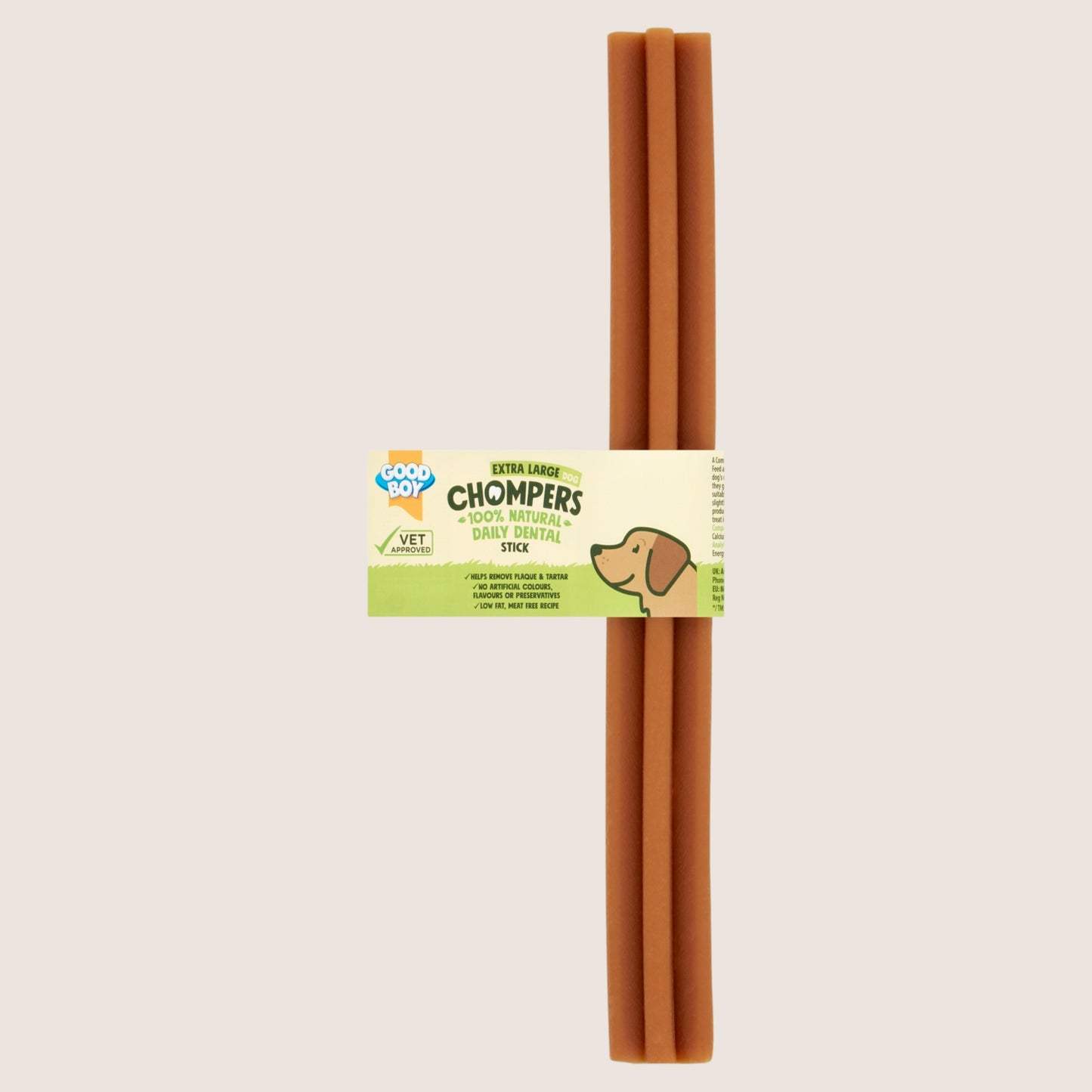 Good Boy Extra Large Dog Chompers Daily Dental Stick No Artificial Additives 130g