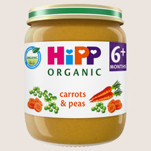 Hipp Organic Carrots & Peas Baby Food Jar 6+ Months 125g
