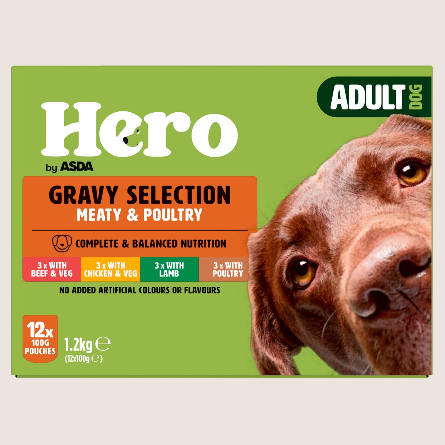 Hero by ASDA Hero Gravy Selection Meaty & Poultry Complete Nutrition 12 x 100g