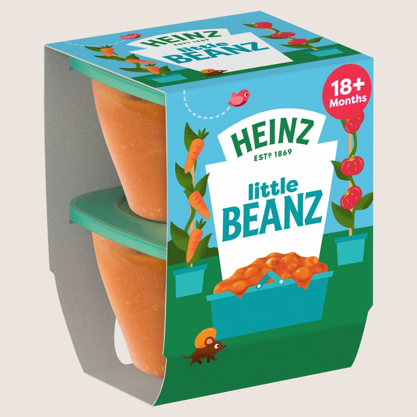 Heinz Little Beans with Hidden Veggies Baby Food Gentle Formula 2x100g