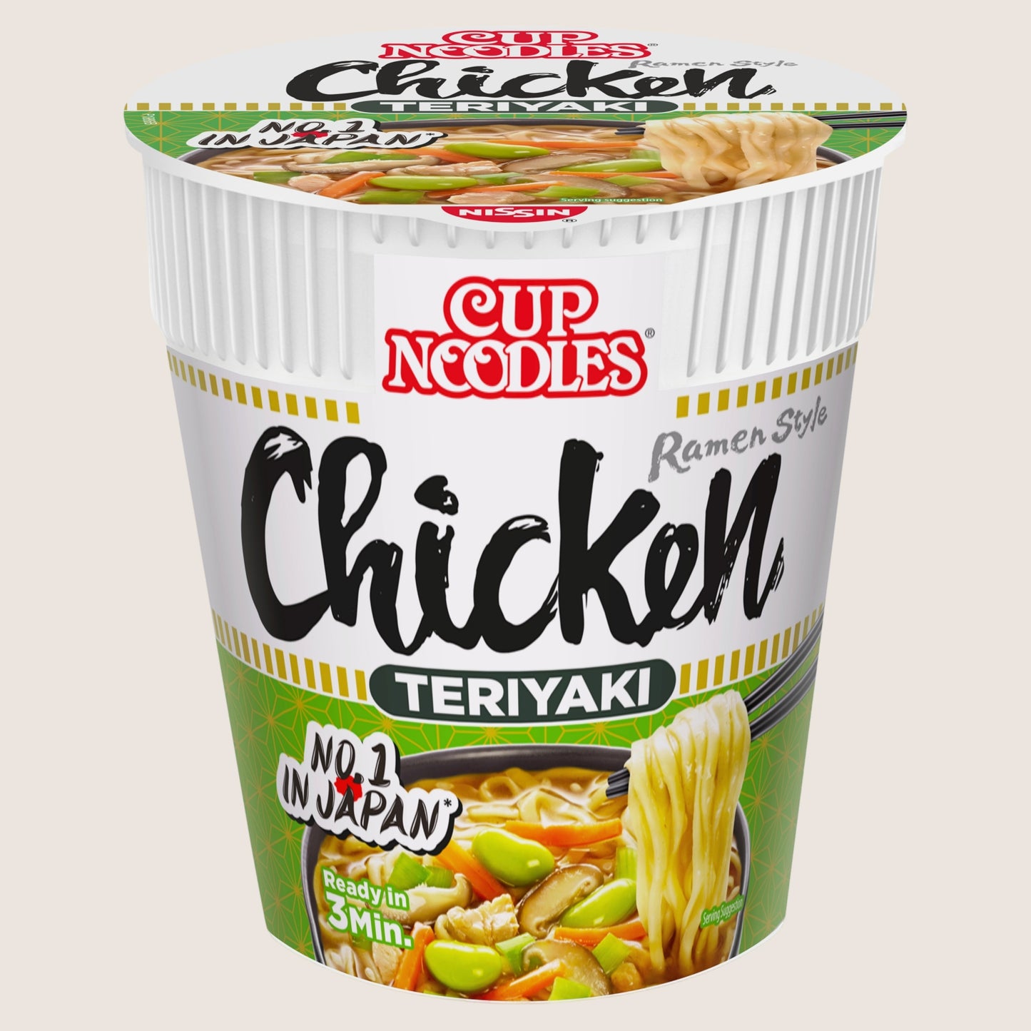 Nissin Cup Noodles Chicken Teriyaki Instant Ramen Style Pot Ready in Minutes 70g