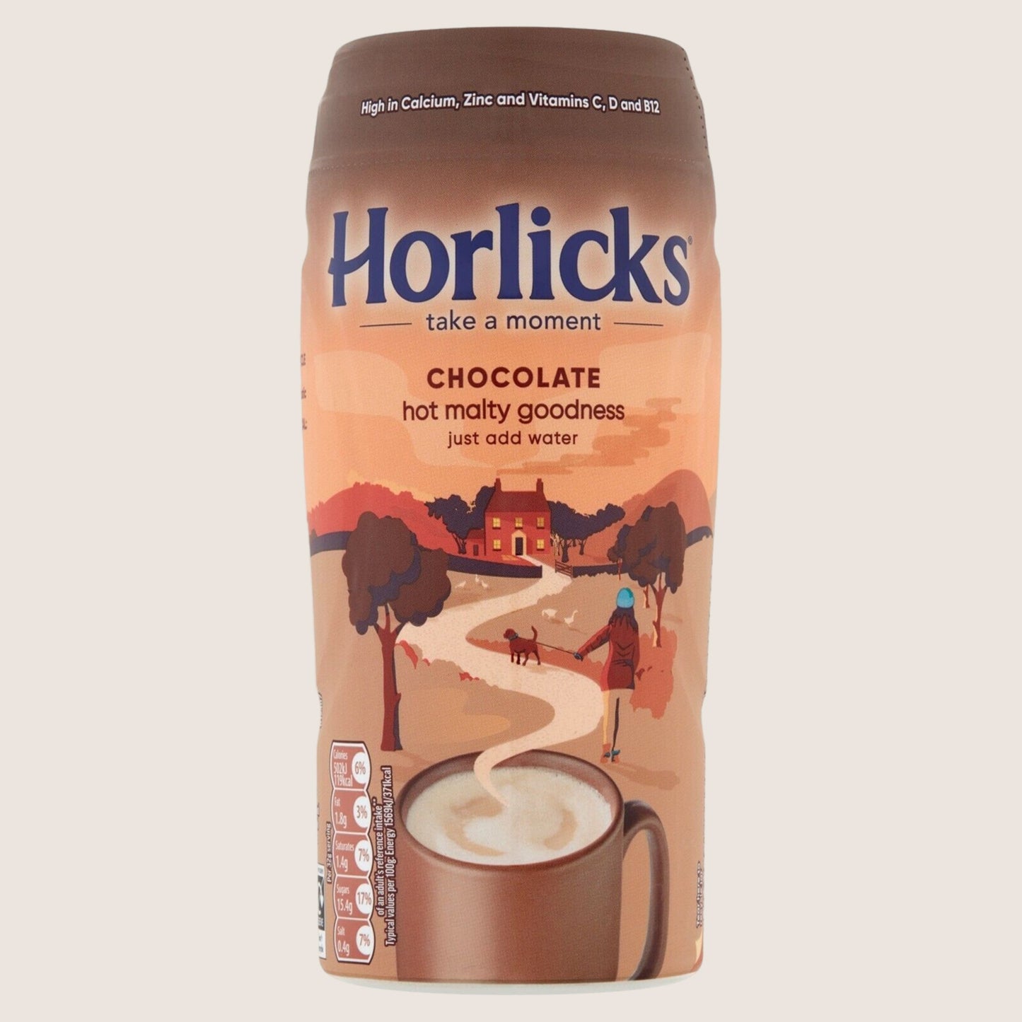 Horlicks Chocolate Hot Malty Goodness No Artificial Additives 400g