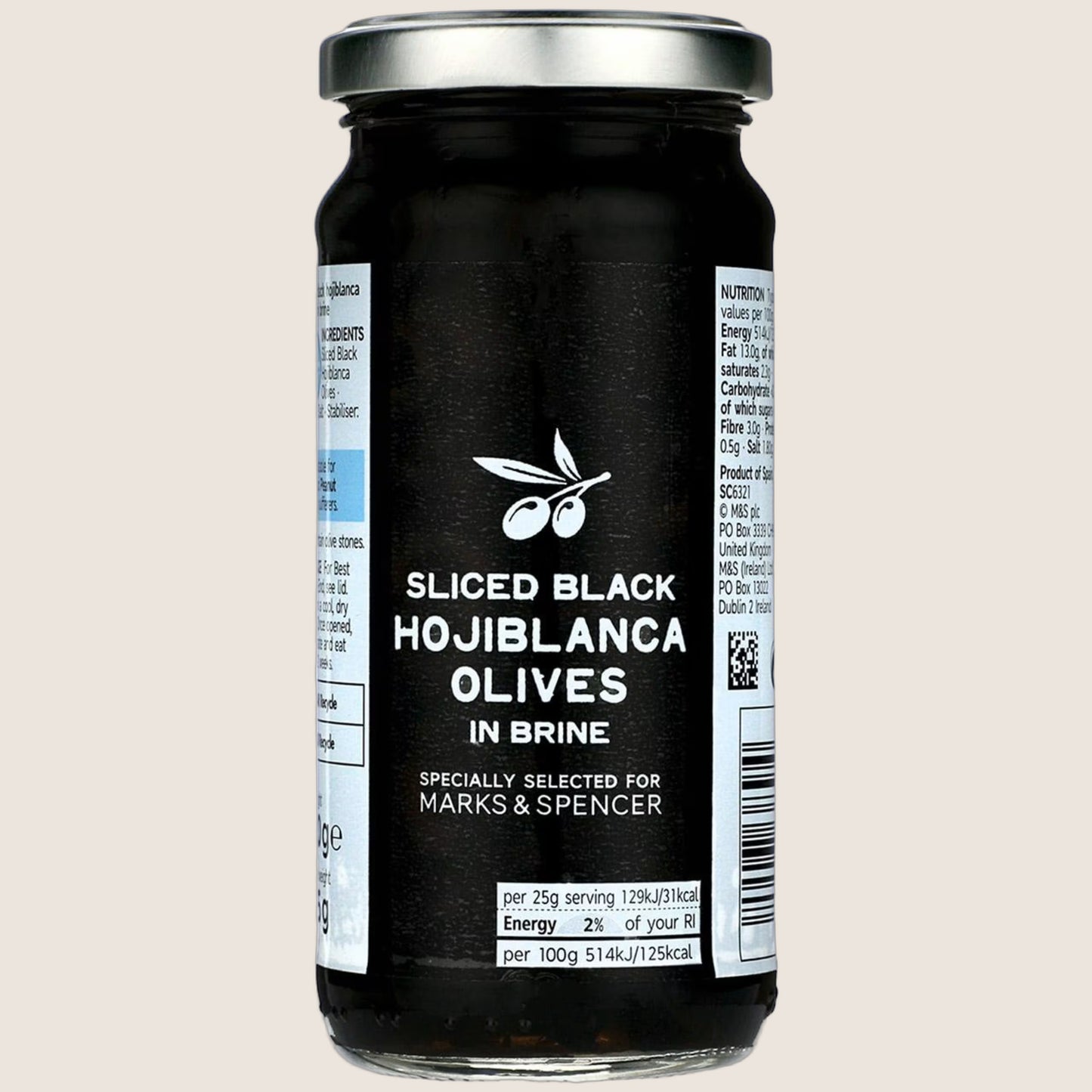 M&S Sliced Black Hojiblanca Olives 230 g