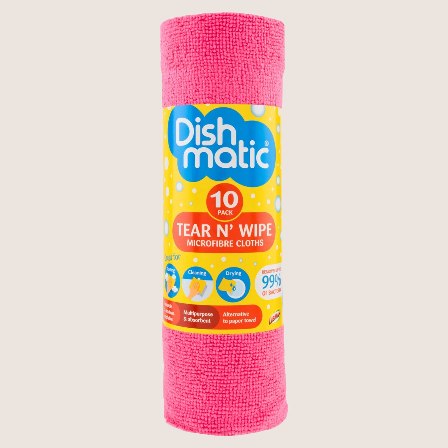 Dishmatic 10 Tear N' Wipe Microfibre Cloths