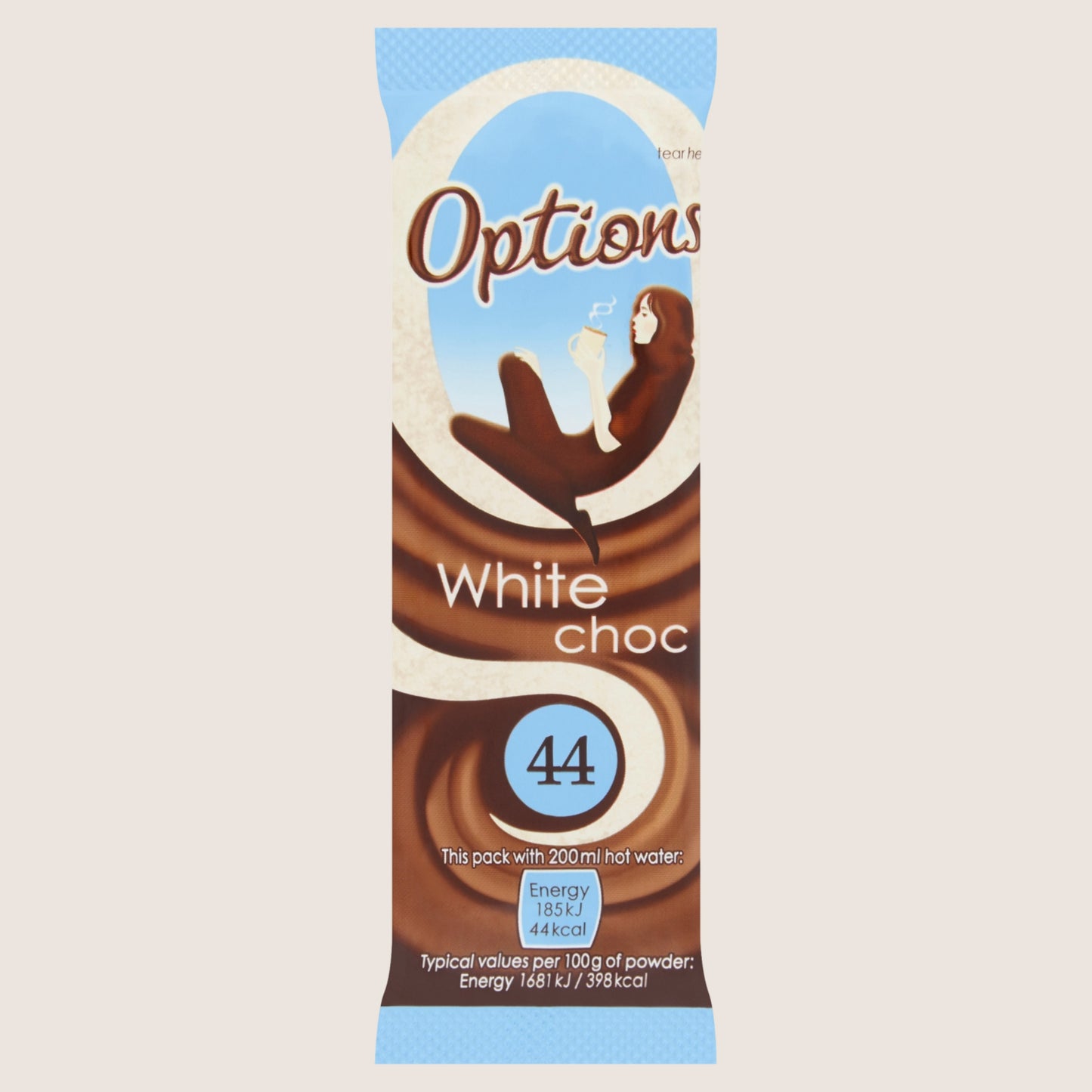 Options White Choc No Artificial Additives 11g