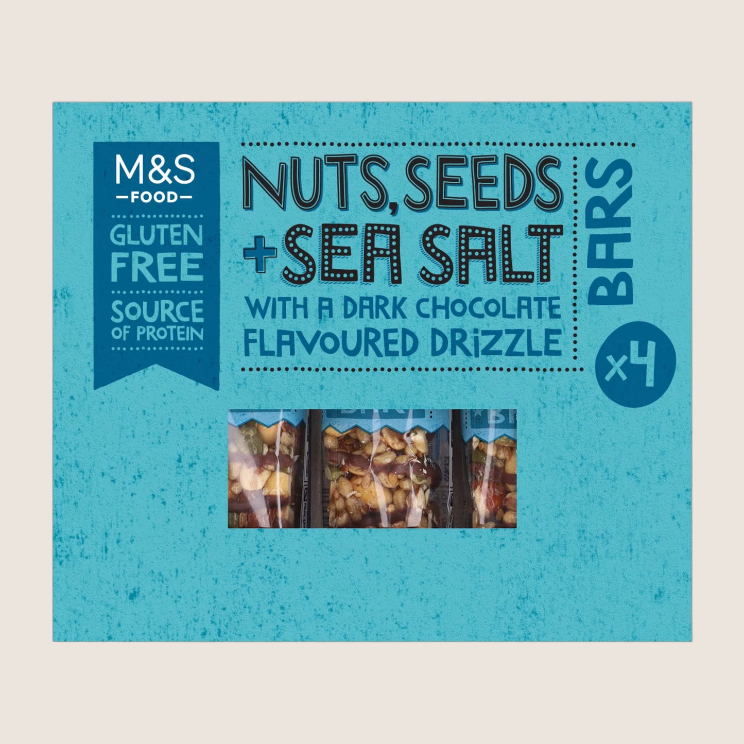 M&S Nuts, Seeds And Sea Salt Bars 160 g