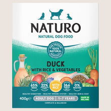 Naturo Natural Dog Food Duck with Rice & Vegetables Adult Dog 1-7 Years With Omega Oils 400g