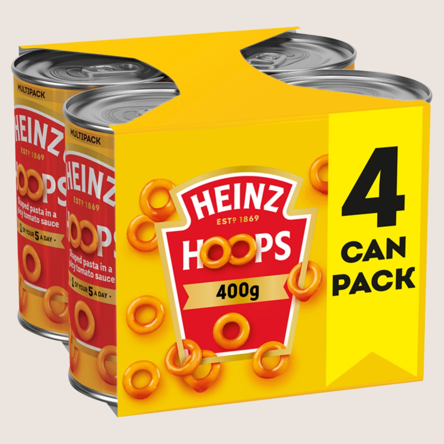 Heinz Spaghetti Hoops Low Fat 4 x 400g