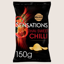Walkers Sensation s Thai Sweet Chilli Sharing Bag Crisps No Artificial Additives 150g