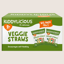 Kiddylicious Veggie Straws 9+ Months No Artificial Additives 10 x 12g