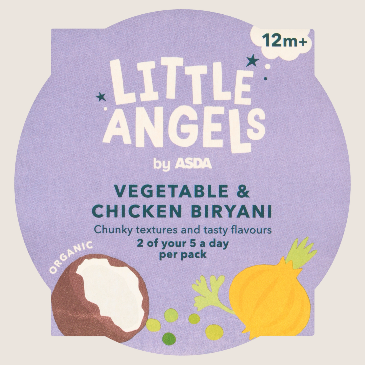 LITTLE ANGELS by ASDA Organic Vegetable & Chicken Biryani 12m+ 200g