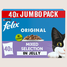 Felix Original Mixed Selection in Jelly Wet Cat Food With Omega Oils 40x85g