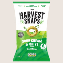 Harvest Snaps Sour Cream & Chive Flavour Lentil Rings Gluten Free 6 x 17g