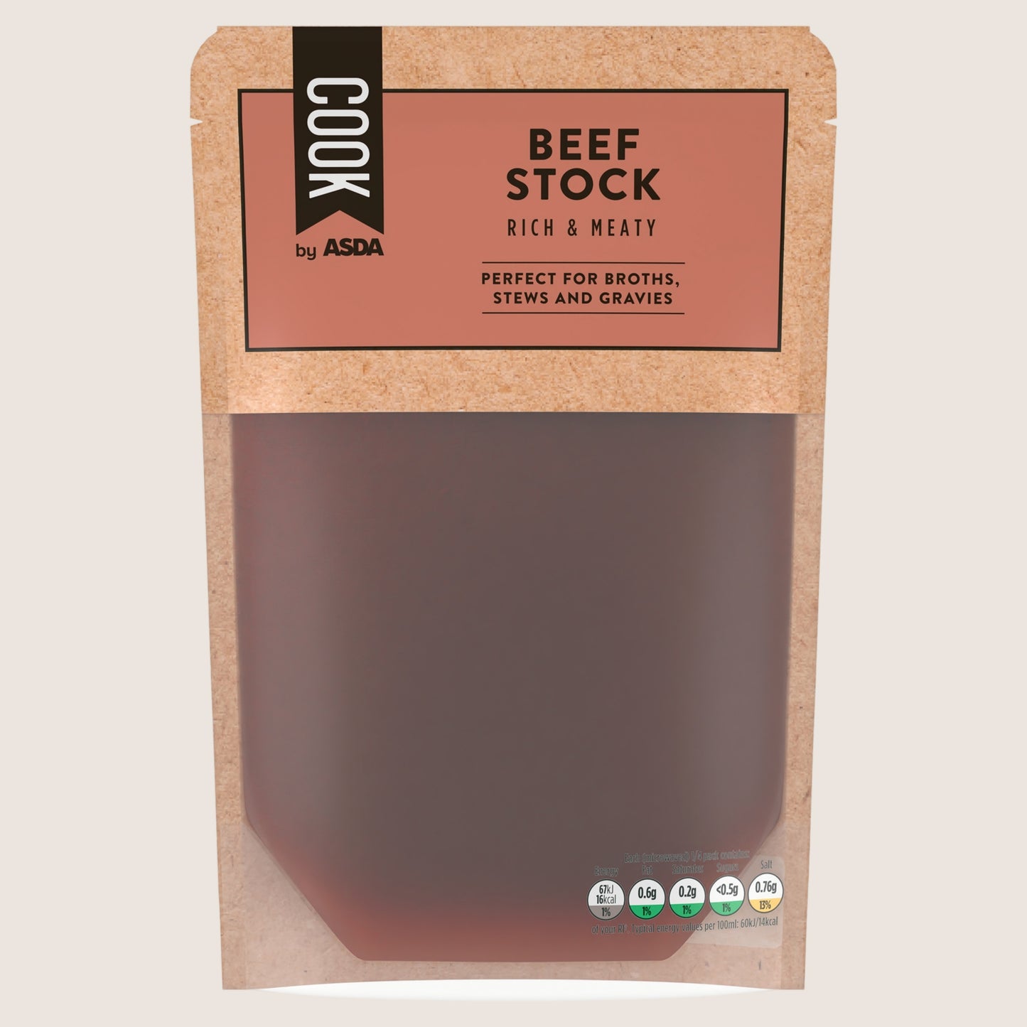 Cook by ASDA Beef Stock No Artificial Additives 450g