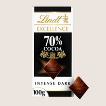 Lindt Excellence Dark 70% Cocoa Chocolate Bar 100g