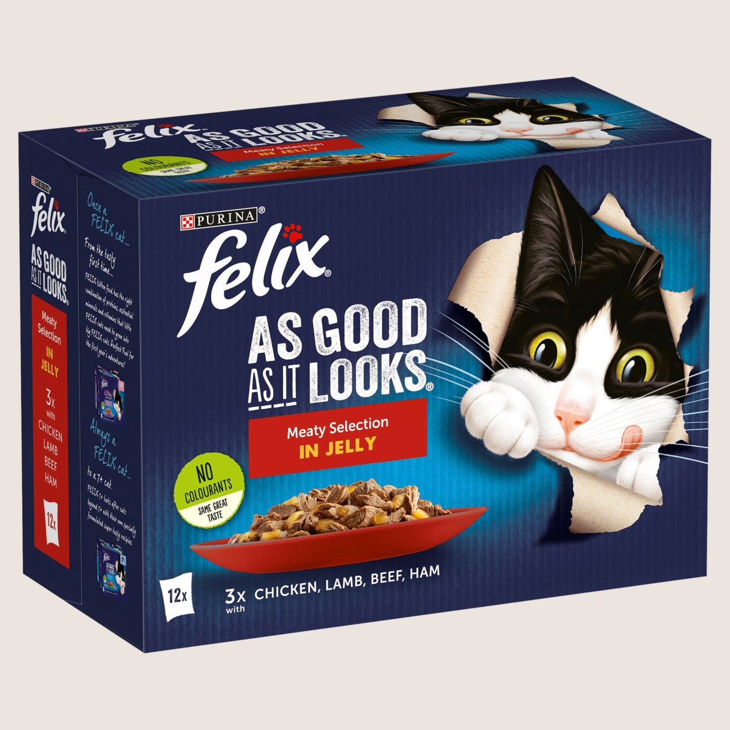Felix As Good As it Looks Meaty Selection in Jelly Wet Cat Food With Omega Oils 12x85g