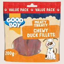 Good Boy Meaty Treaty Chewy Duck Fillets Value Pack No Artificial Additives 200g