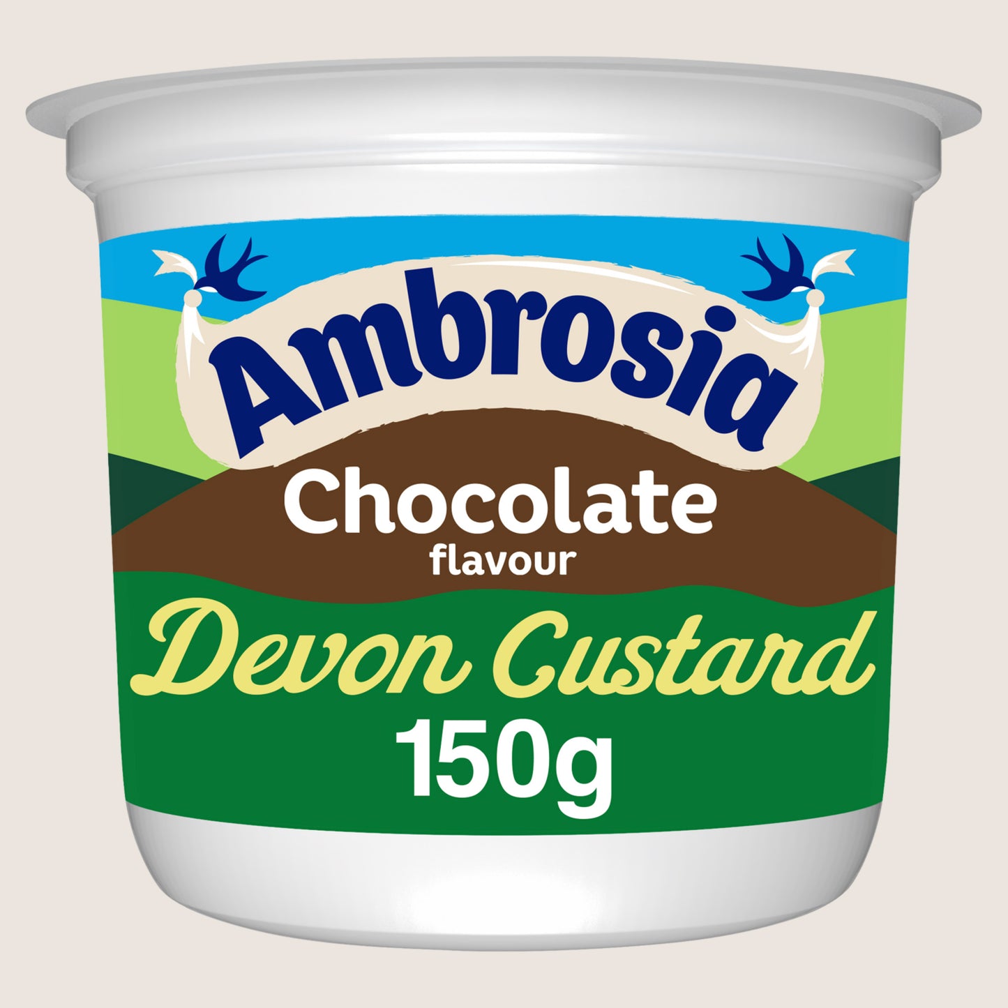 Ambrosia Chocolate Custard Dessert Snack Pot No Artificial Additives 150g