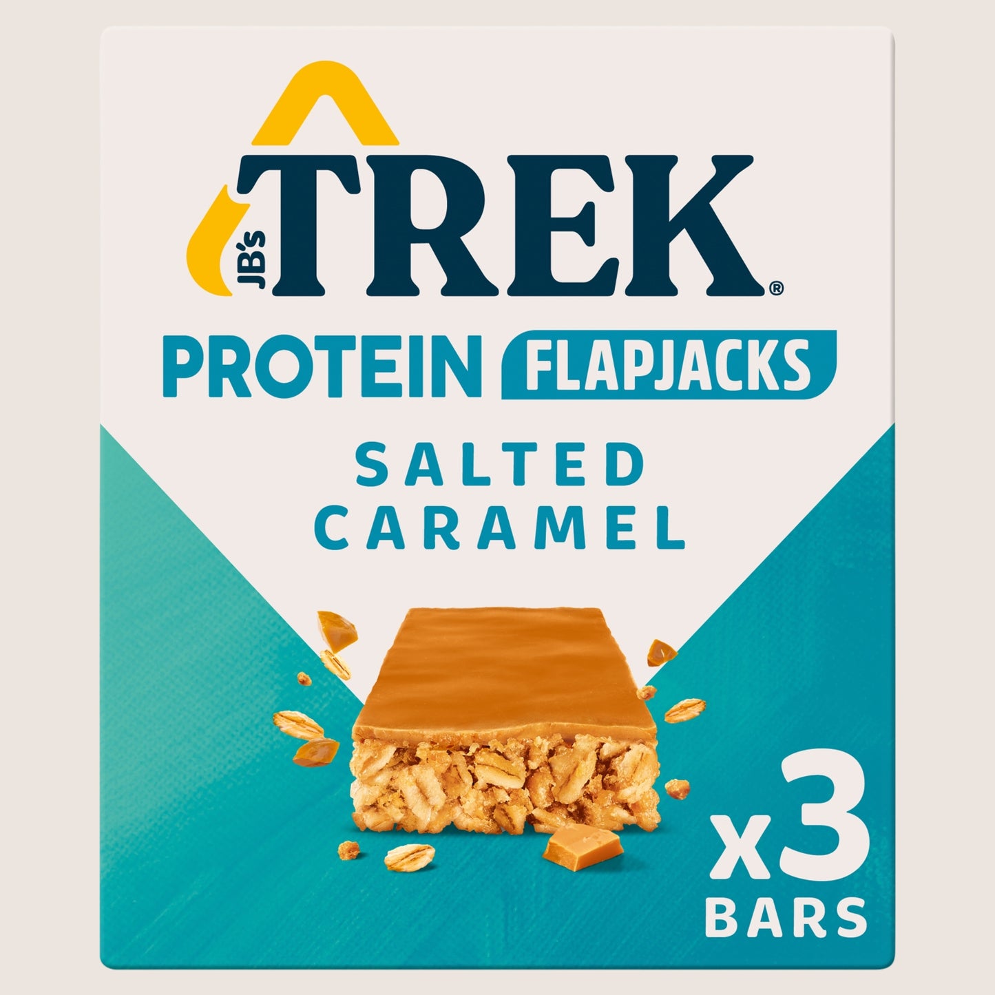 Trek Protein Flapjacks Salted Caramel Protein 3 x 40g
