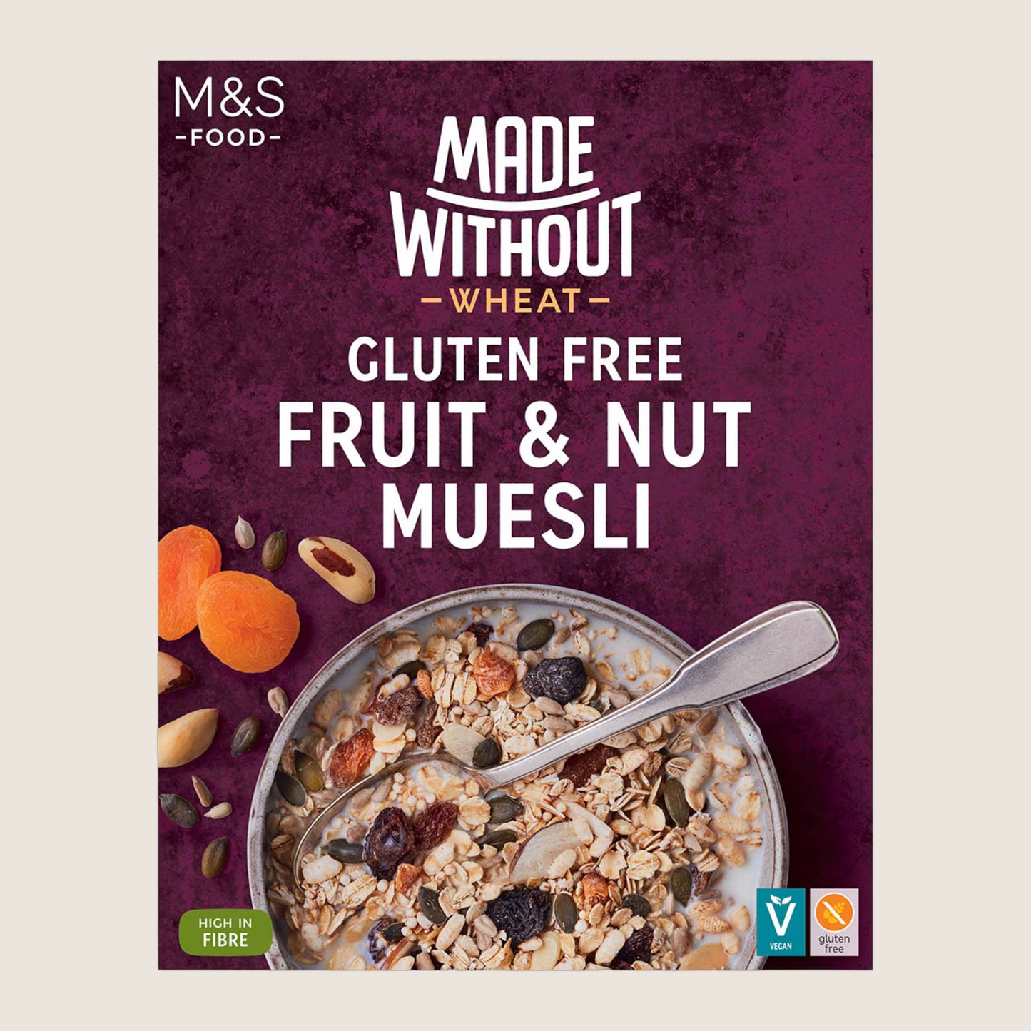 M&S Made Without Wheat Fruit And Nut Muesli 360 g