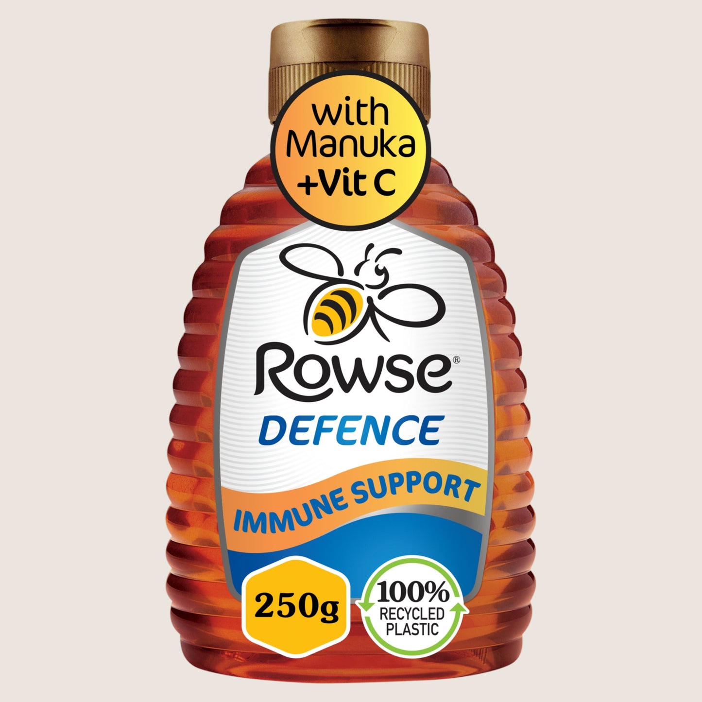 Rowse Defence Honey + Manuka + Vitamin C No Artificial Additives 250g