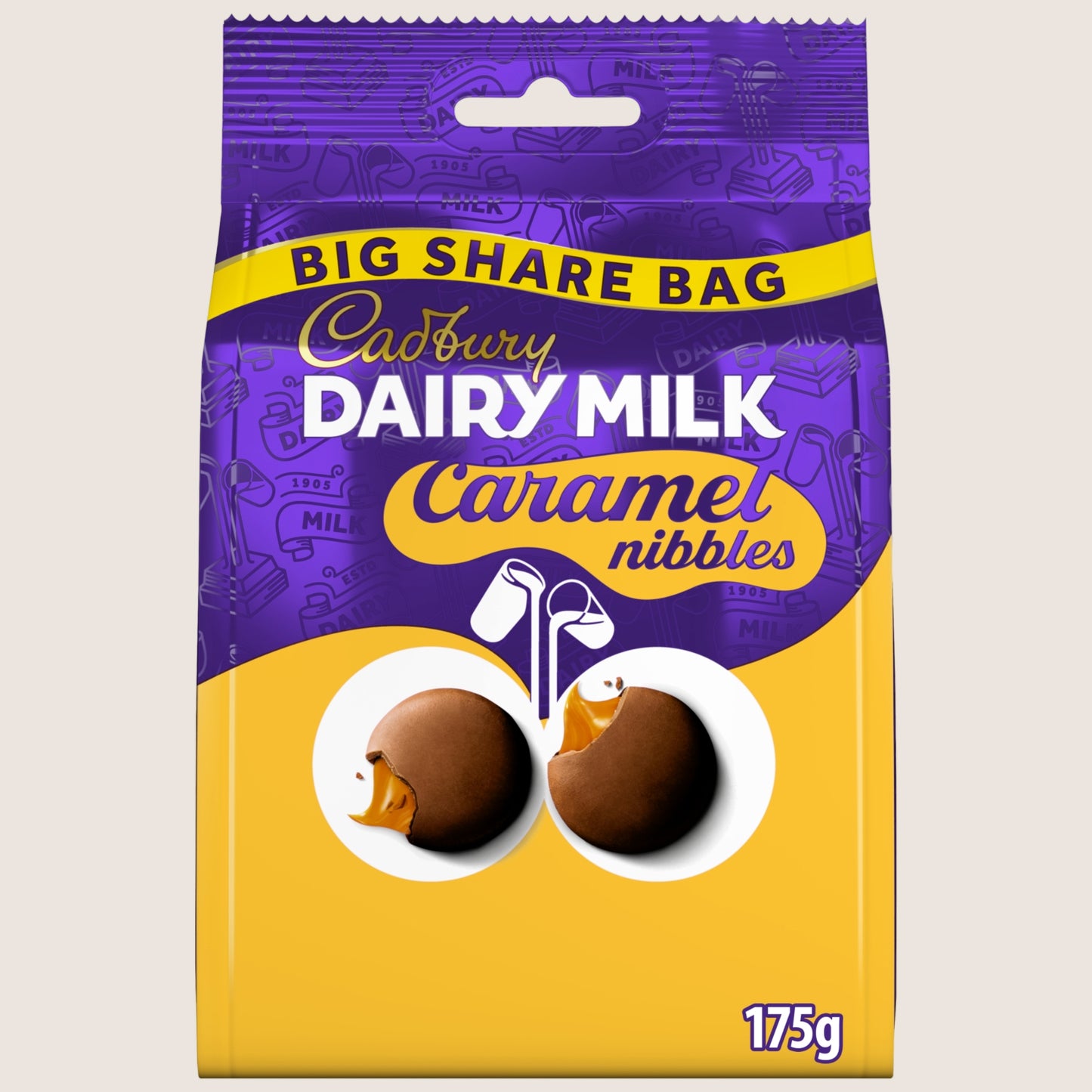 Cadbury Dairy Milk Caramel Nibbles Chocolate Large Sharing Bag 175 g
