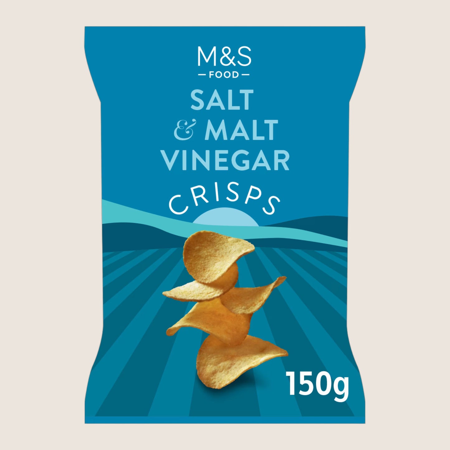 M&S Salt And Malt Vinegar Crisps 150 g