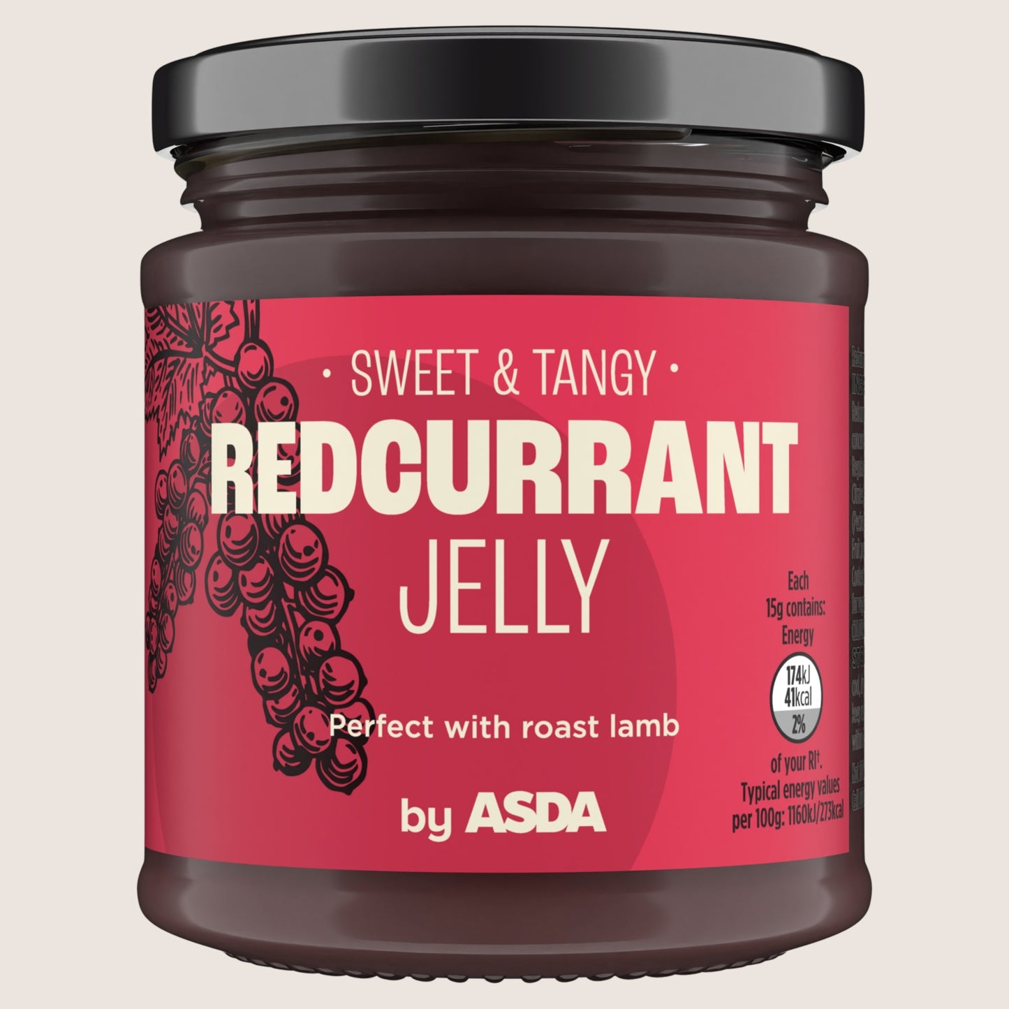 ASDA Redcurrant Jelly No Artificial Additives 227g