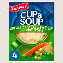 Batchelors Cup a Soup Cream of Vegetable with Croutons 4 Instant Soup Sachets No Artificial Additives 122g