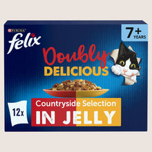 Felix Doubly Delicious 7+ Meaty Selection in Jelly Wet Cat Food Senior Formula 12x100g