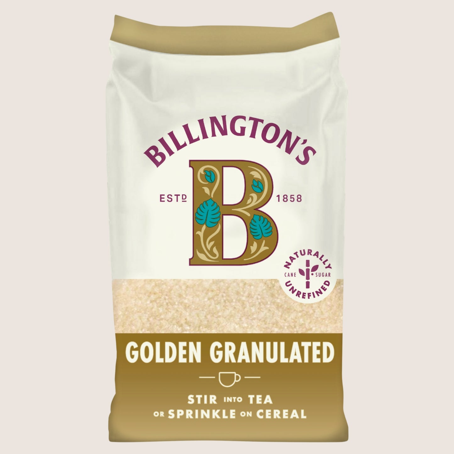 Billington's Golden Granulated Natural Unrefined Cane Sugar Vegan Friendly 1kg
