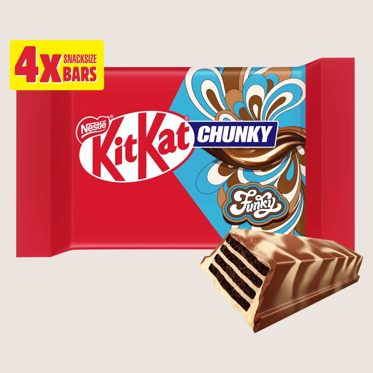 KitKat Chunky Funky Chocolate Bar 4 Pack 128g