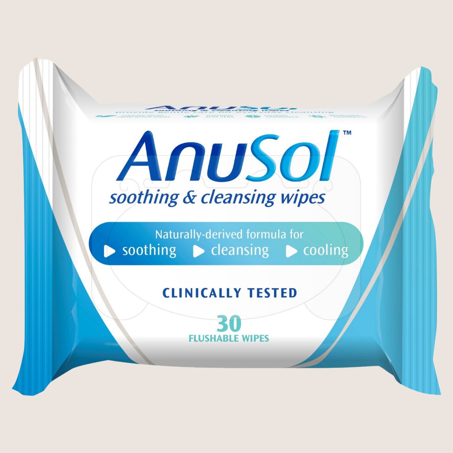 Anusol Soothing & Cleansing Flushable Wipes for Haemorrhoids and Piles Treatment 30 Pack