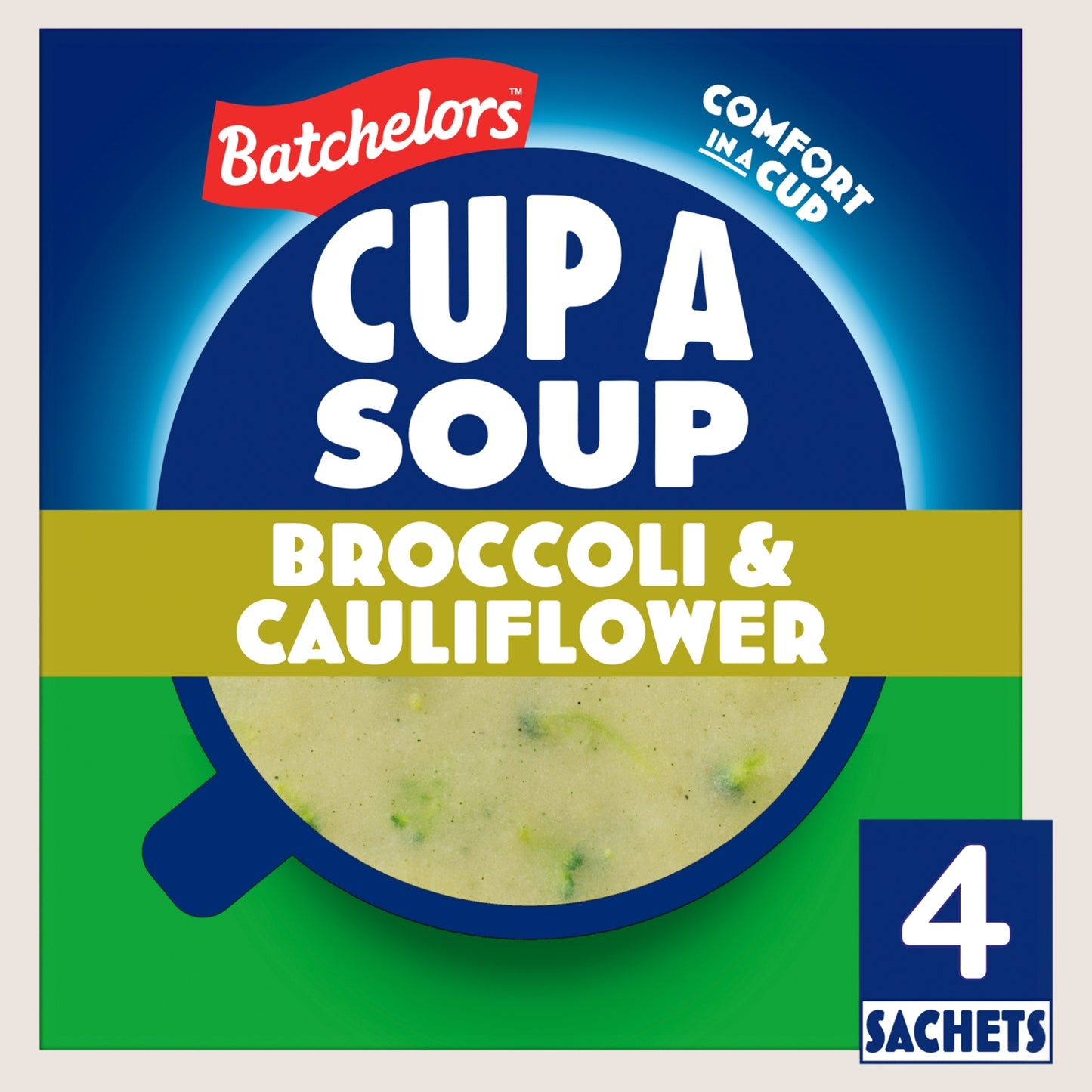 Batchelors Cup a Soup Broccoli & Cauliflower 4 Instant Soup Sachets No Artificial Additives 101g
