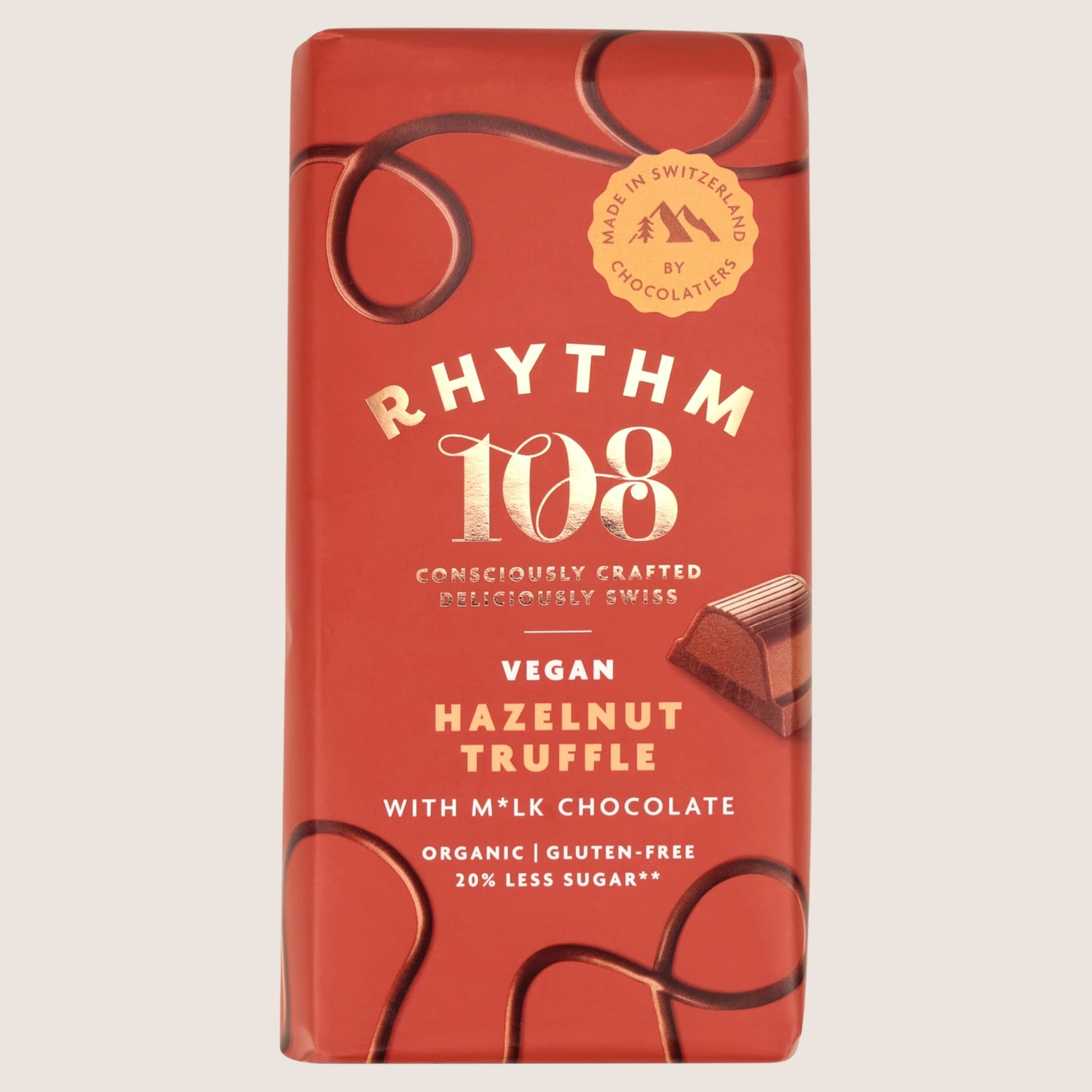 Rhythm 108 Vegan Hazelnut Truffle with Milk Chocolate 100g