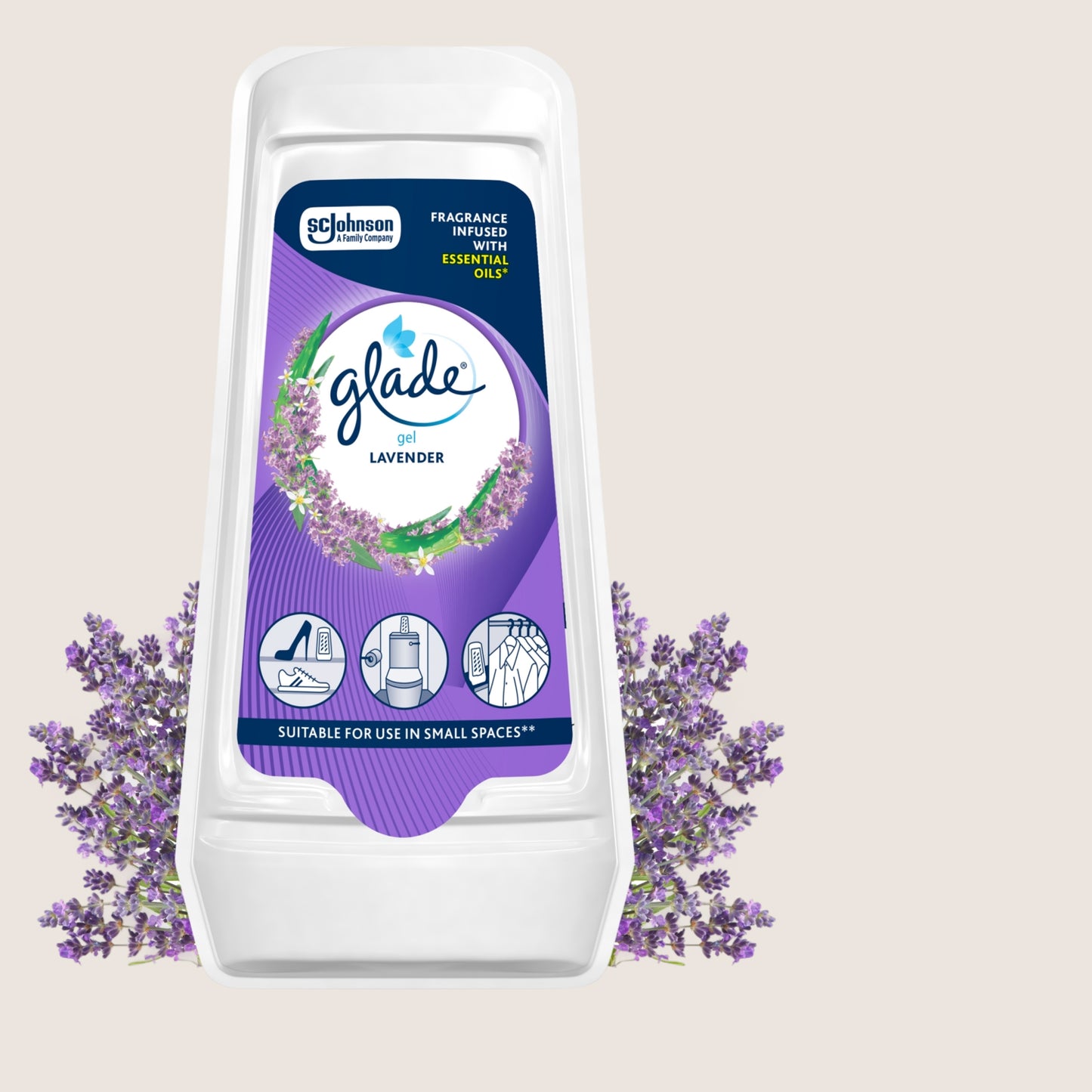 Glade Solid Gel Lavender Air Freshener 150g