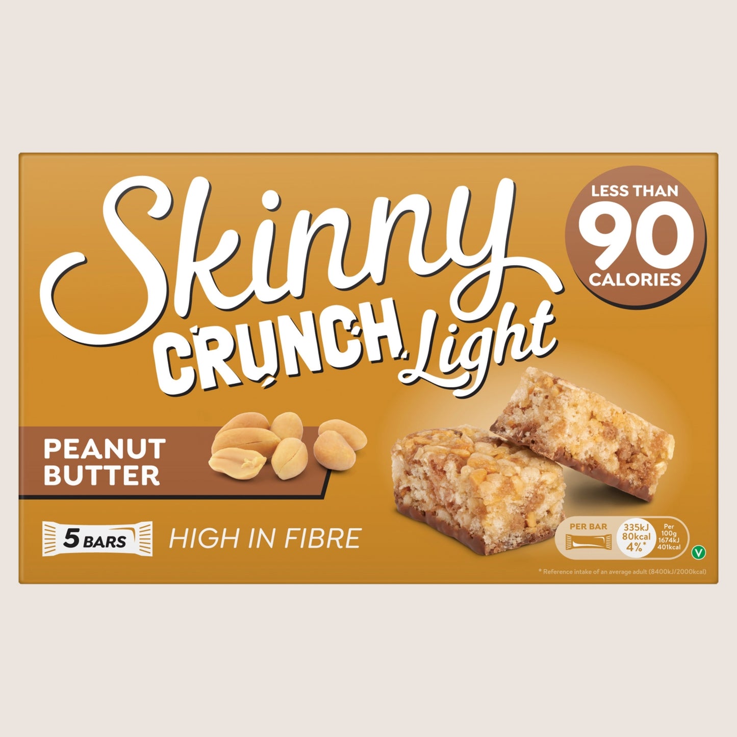 Skinny Crunch Crunch Light Peanut Butter Bars 5 Pack 5 x 20g