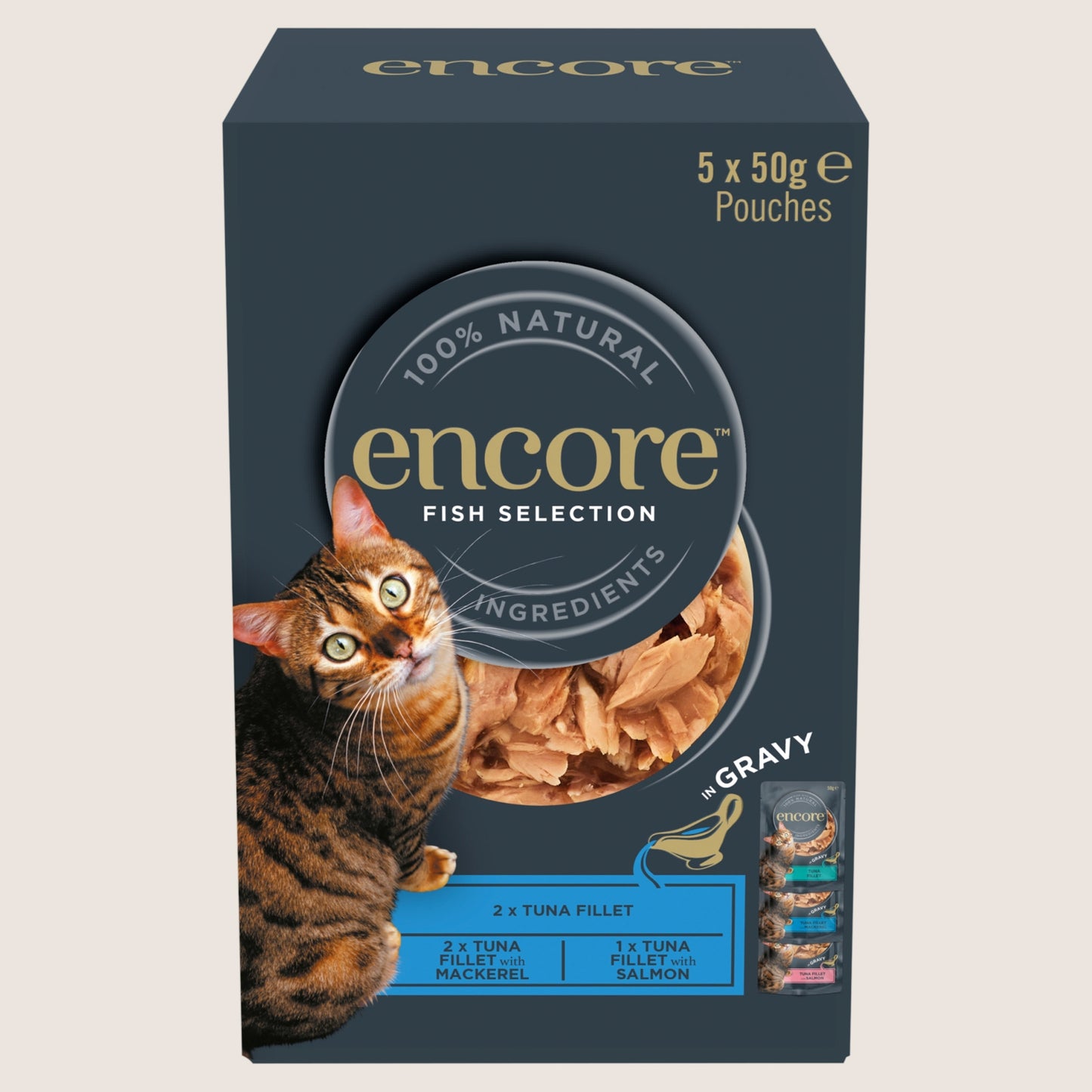 Encore Fish Selection in Gravy With Omega Oils 5 x 50g