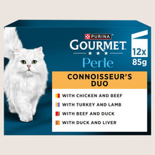 Gourmet Perle Mini Fillets in Gravy Connoisseur's Duo Wet Cat Food No Artificial Additives 12x85g