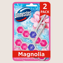 Domestos Power 5 Magnolia Toilet Rim Blocks 2x 50 g