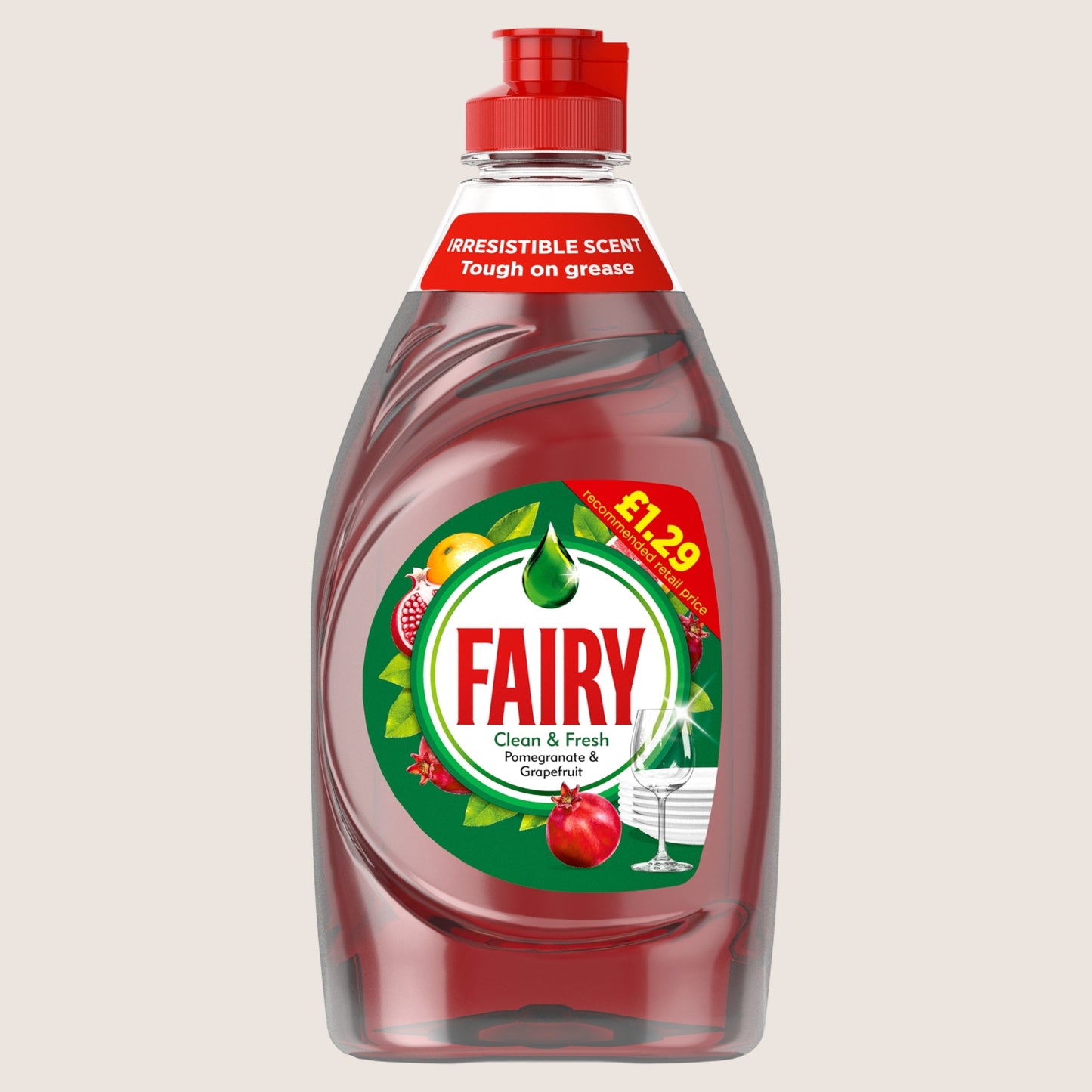 Fairy Clean & Fresh Washing Up Liquid Pomegranate 320ML