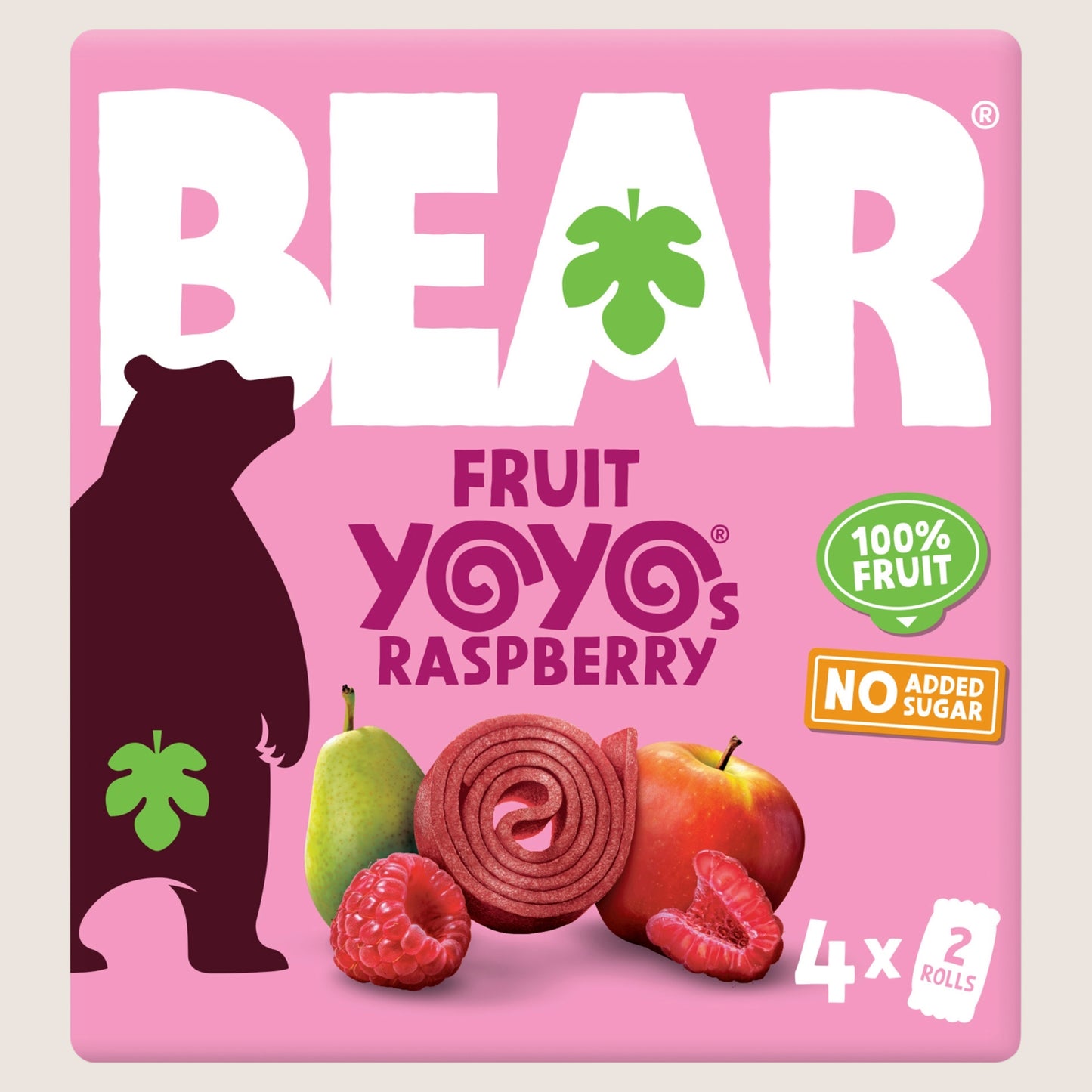 BEAR Fruit Yoyos Raspberry Gluten Free 4 x 20g