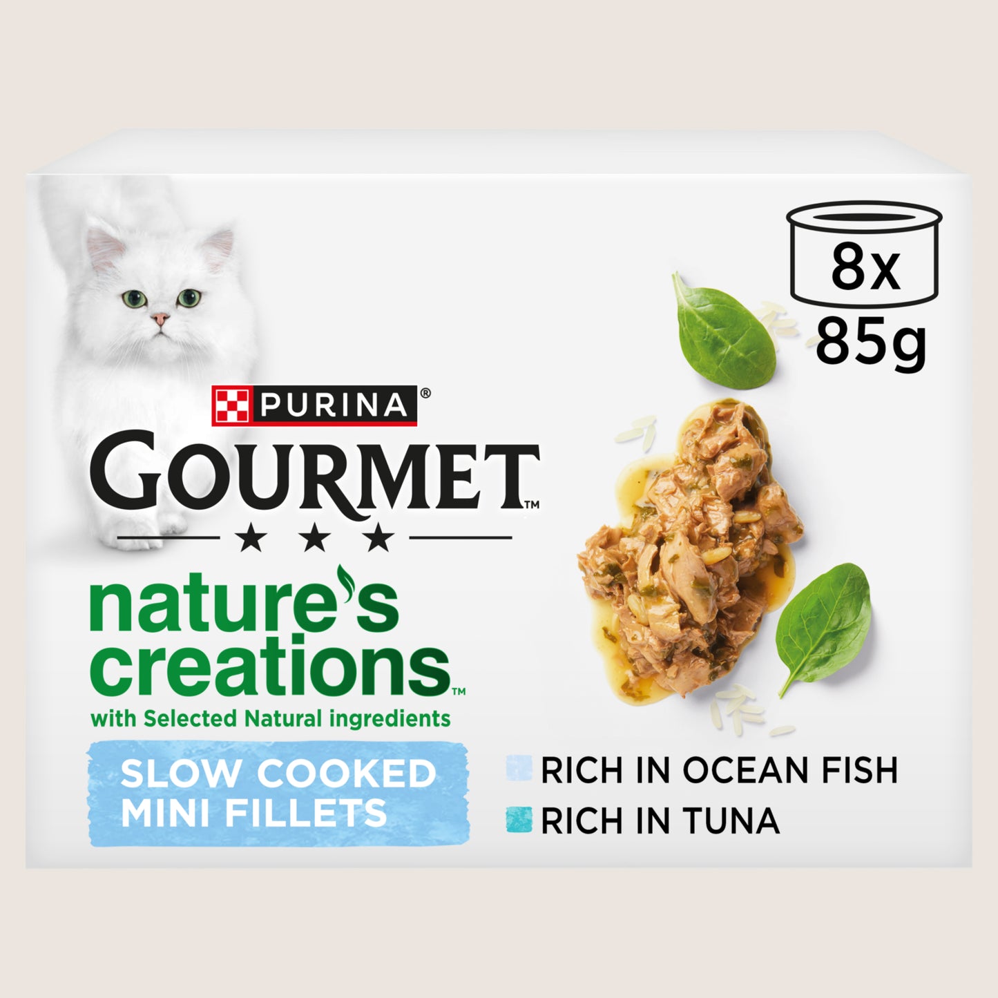 Gourmet Nature's Creations Fish Wet Cat Food With Taurine 8x85g
