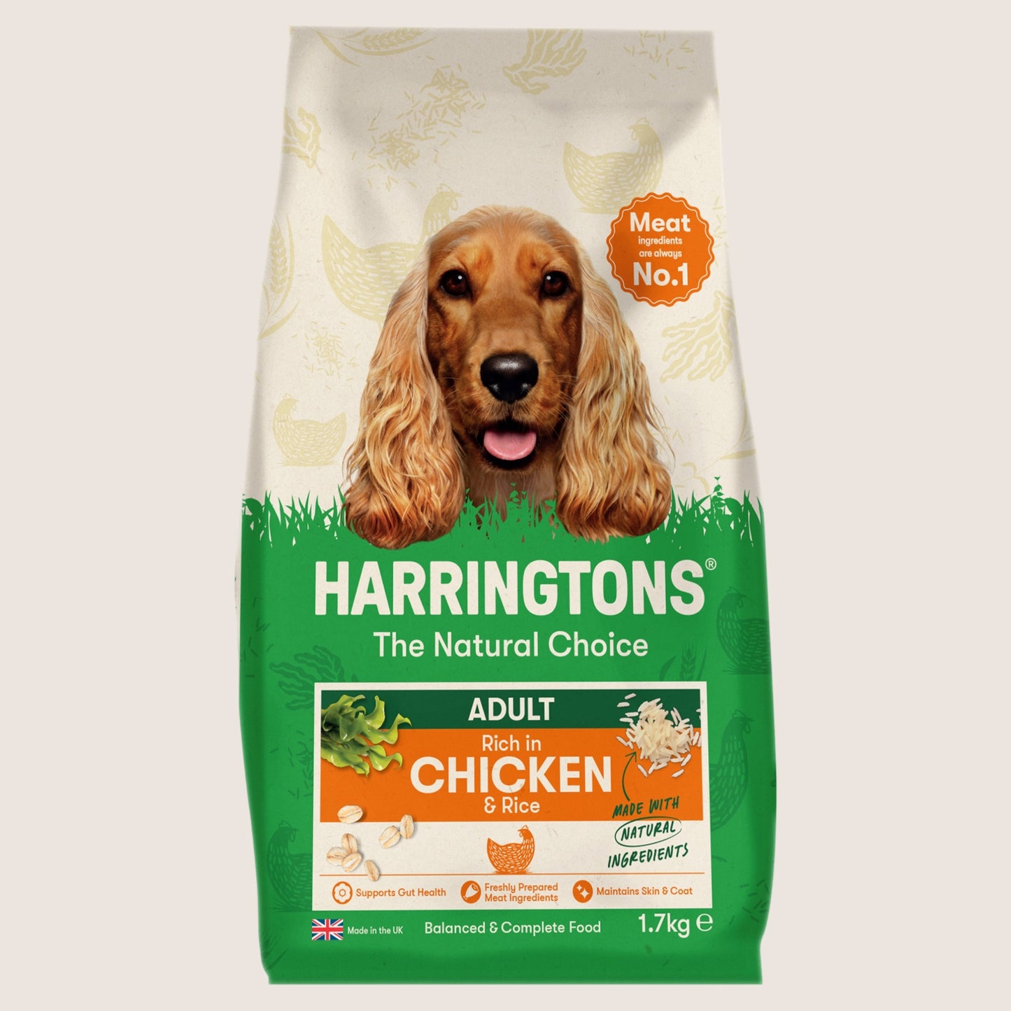 Harringtons Rich in Chicken & Rice Dry Adult Dog Food Complete Nutrition 1.7kg