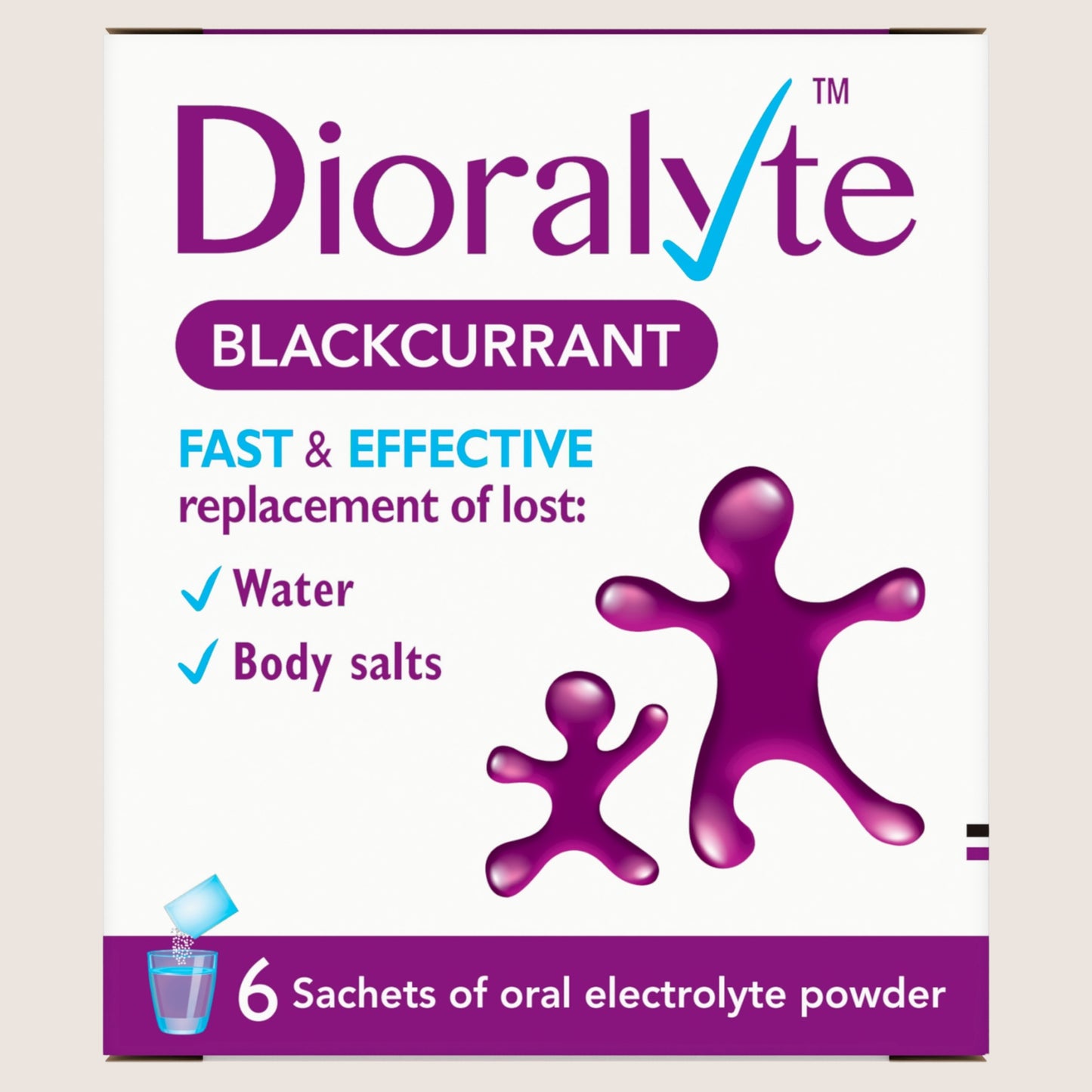 Dioralyte 6 Blackcurrant Sachets of Oral Electrolyte Powder