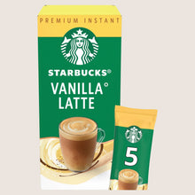 Starbucks Vanilla Latte Instant Coffee Sachets No Artificial Additives 5 x 21.5g