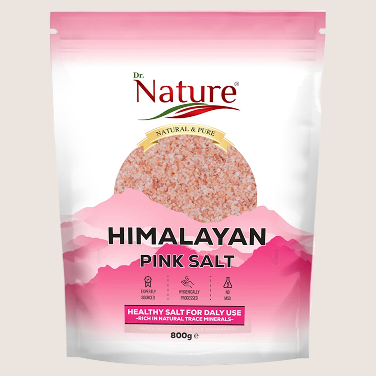 Dr Nature Himalayan Pink Salt No Artificial Additives 800g
